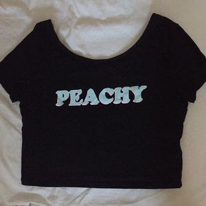 PEACHY Black crop top